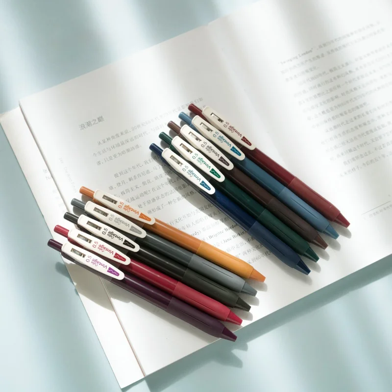 

5 Sticks Retro Pen Press Gel Pen Students Use Note-taking Gel Pen Retro Color Gel Pen Multicolor Office School Stationery