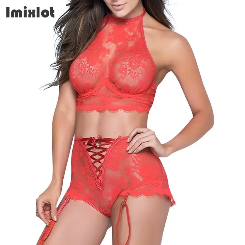 Прозрачный Женский комплект нижнего белья одежда для стриптиза сексуальная сна