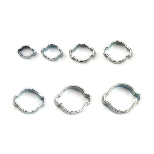 140 шт. оцинкованные двойные зажимы для шланга с контейнером хранения|Наборы гаек