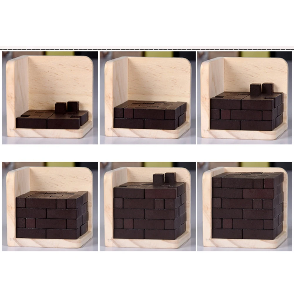 3D деревянные головоломки для повышения IQ игрушка 54T Русский Ming Luban кубики