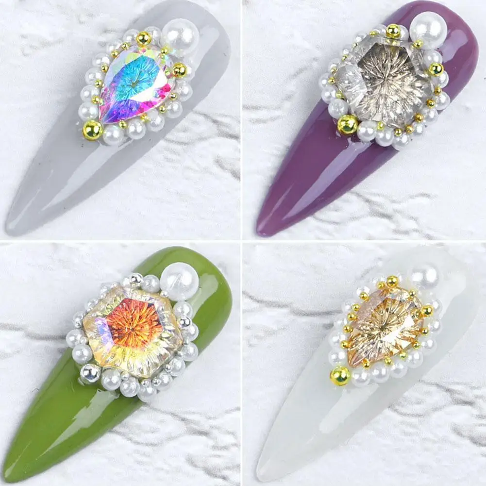 

10 Styles Gorgeous Crystal AB Rhinestone 3D Glitter Glass Diamond Gems For Nail Art Decoration Diamond