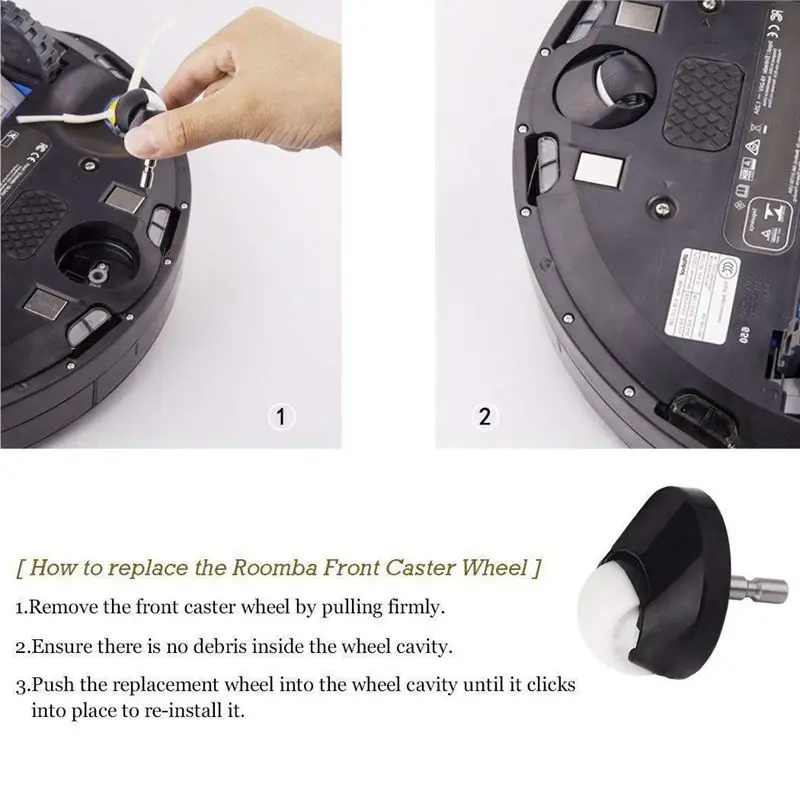Переднее самоориентирующееся колесо 3 шт. пылесос Roomba 650 заменяет колеса для irobot