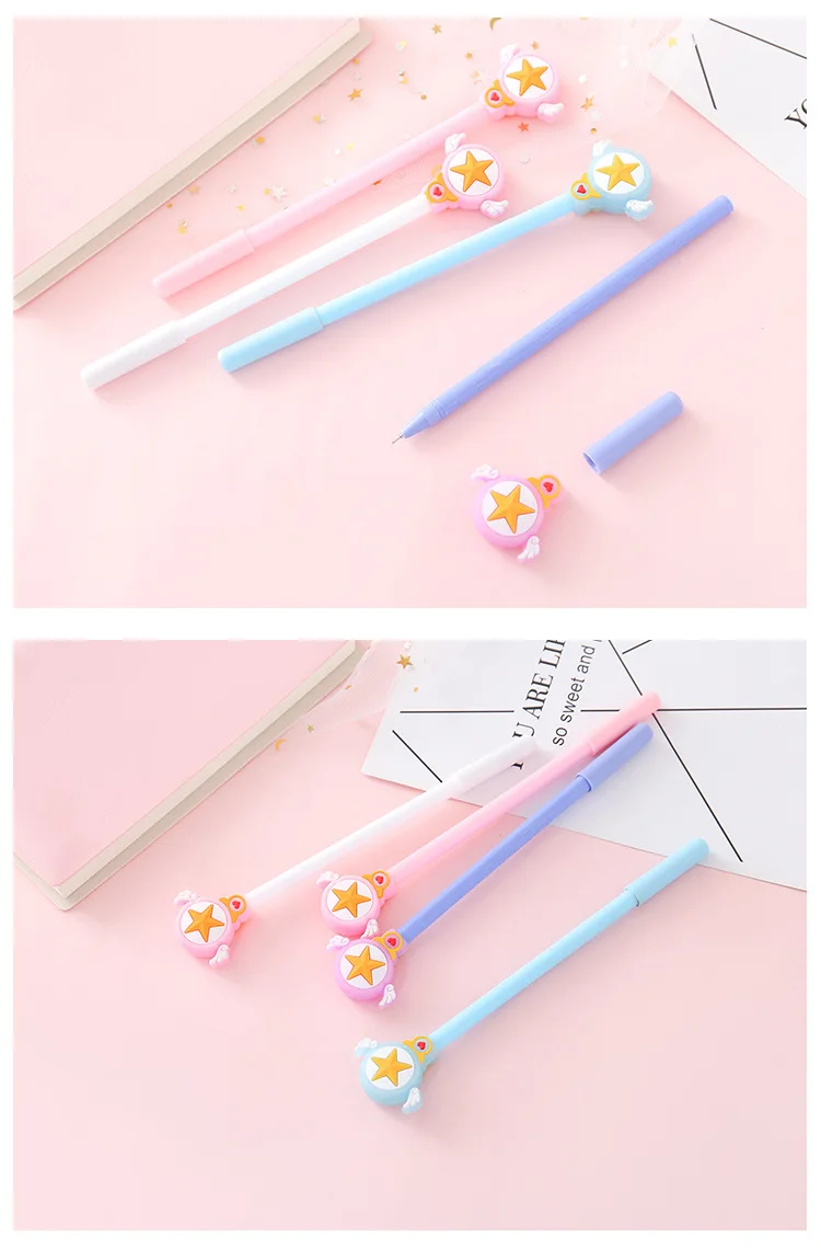 Sailor Moon Card Captor Cardcaptor Sakura magic wand Cartoon 0,5 мм карандаш гелевая ручка канцелярские принадлежности Рождественский подарок для девочки безделушка