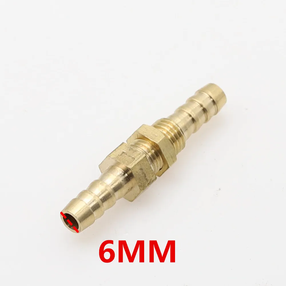 6MM Barb Труба ID 6 8 10 12 14 16 мм шланг Барб переборка Латунь Колючая труба штуцер соединитель Адаптер для топлива газ Вода Медь - Цвет: 6MM Barb