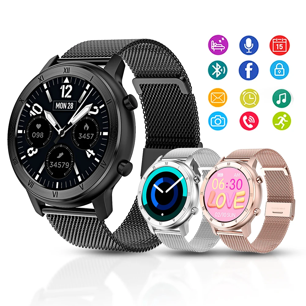 Bluetooth Смарт часы для Android IOS IP68 Водонепроницаемые женские и мужские спортивные