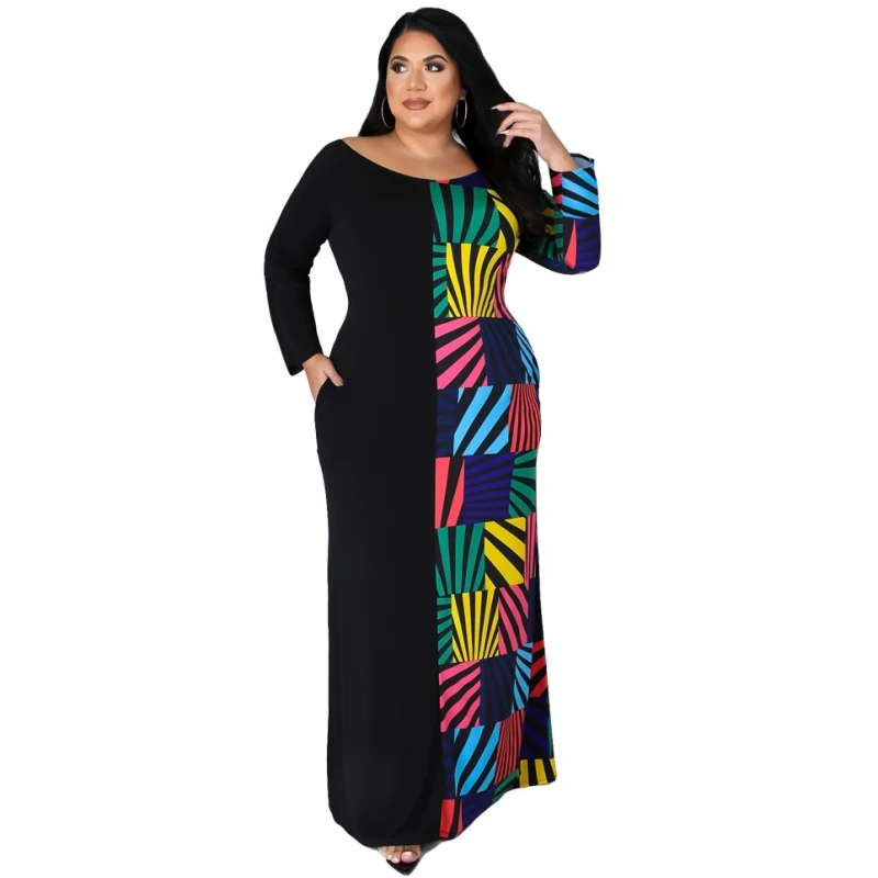 

African Long Dresses For Women Africa Clothing African Design Bazin Long Sleeve Pleated Dashiki Maxi Dress Africa Clothing