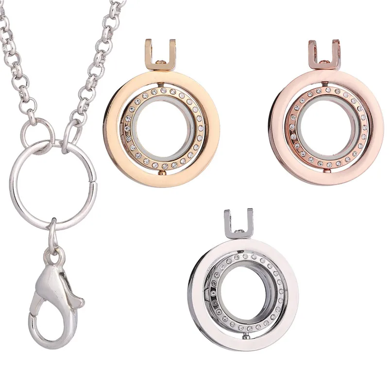 10 шт./лот смешанные цвета поворотный плавающий медальон ожерелье и подвески