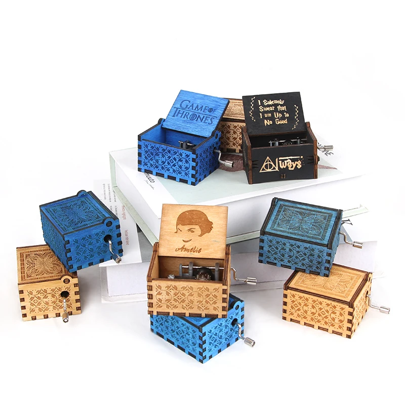 Резная ручная Музыкальная Шкатулка Деревянная Игра престолов рождественские