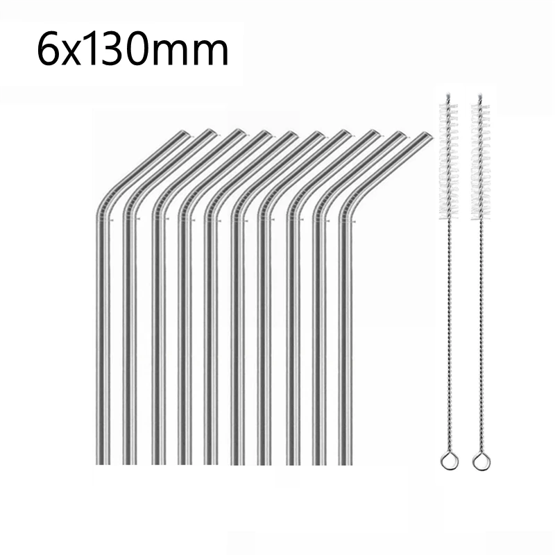 

Металлические соломинки 304 сталь набор 10 штук