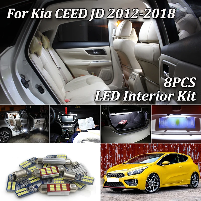 8 шт. набор оссветильник ительных приборов интерьера для KIA CEED JD Combi SW Hatchback Sportswagon