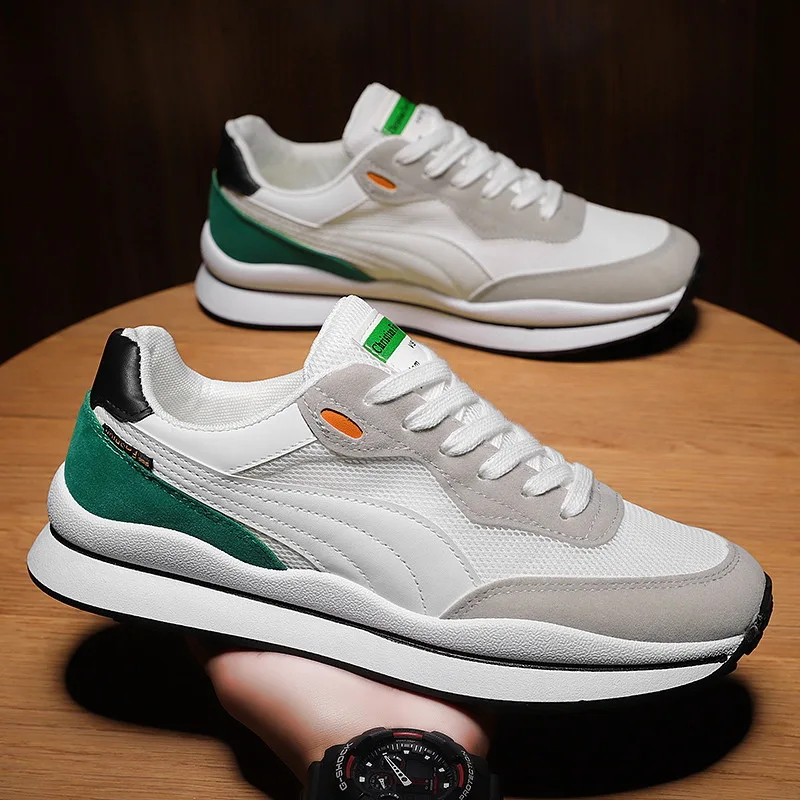 

Men's Sneakers on Platform Light Soft Sport Shoes Male Walk Mesh Breathable Tennis Running Shoes Men Slip on Athletic Shoe