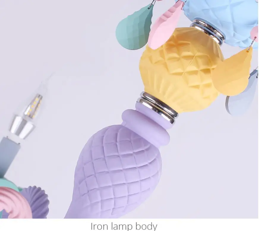 Красочная хрустальная люстра Macaron цвет Droplight детская спальня лампа креативная фантазия светильник витраж блеск