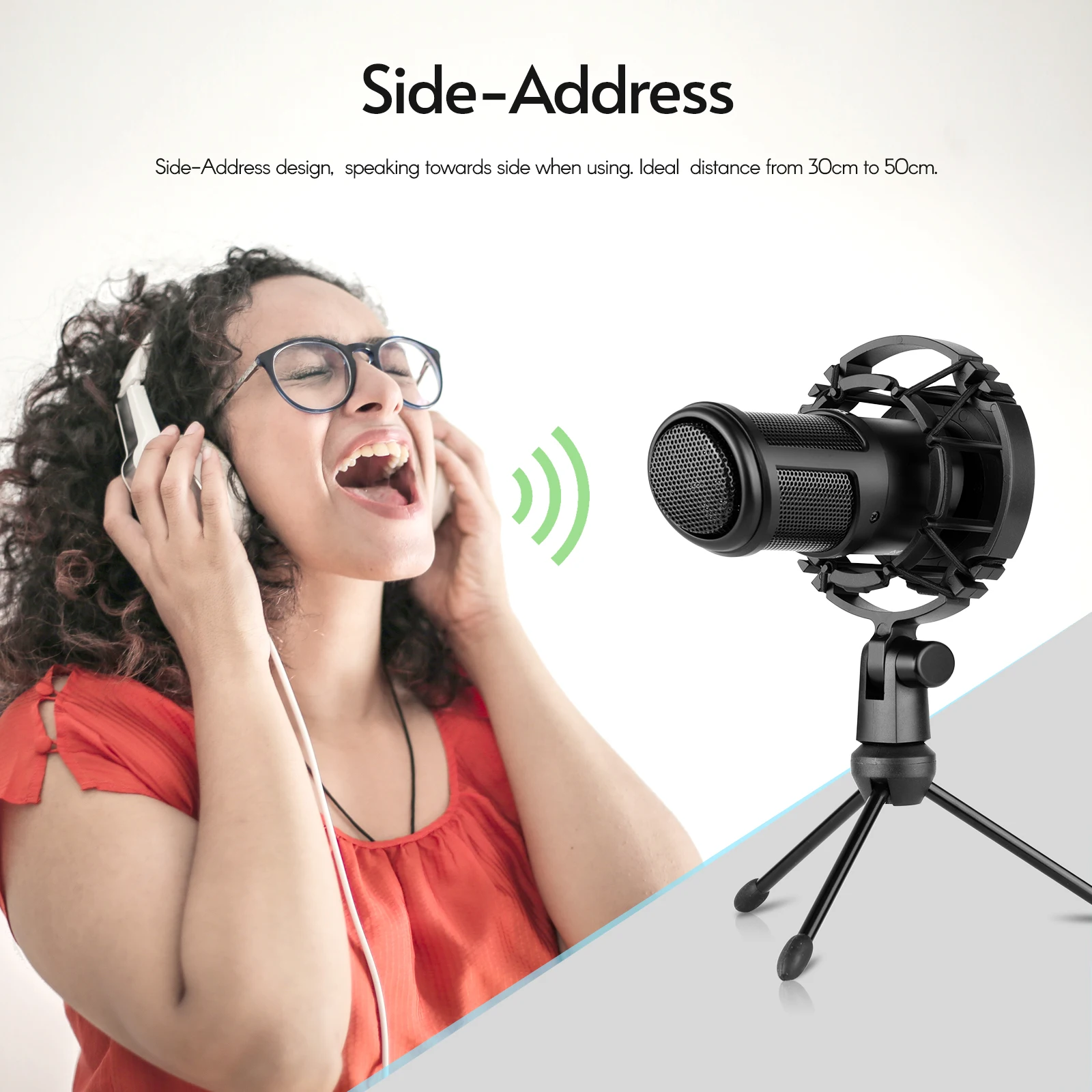

TAKSTAR PC-K320 Side-address Microphone Wired Condenser with Shock Mount Mic Cardioid Pickup Pattern Low Noise Stable Performanc