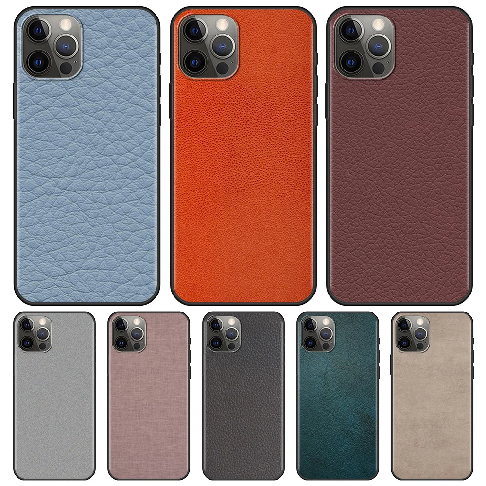 

Leather Pattern Chic Case For Apple iPhone 11 7 XR 12Pro Max 12 Mini X 7 6 6S 8 Plus 11Pro XS 5 5S SE Phone Cover