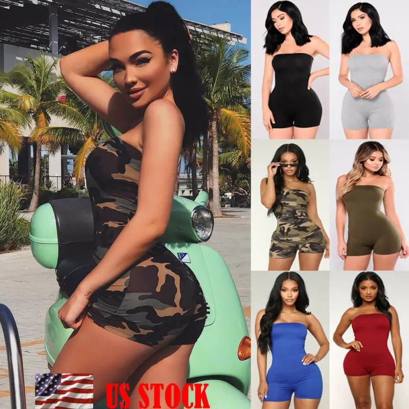 Американский женский повседневный комбинезон в обтяжку без рукавов клубный боди