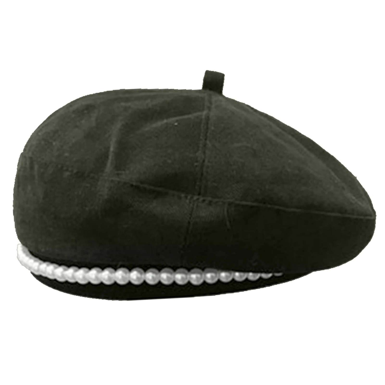 

Women Fashion British Retro Beret Hat Faux Pearl Autumn Winter Beanie Caps Cotton Black Beige Warm Outdoor Ski Cap All-Match Hat