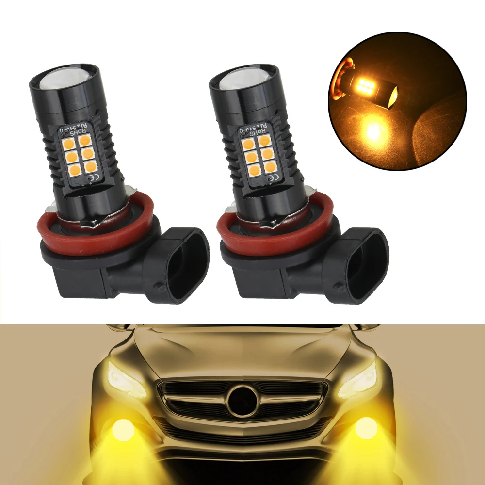 

Светодиодный Авто головной светильник H7 H8 H11 9005 9006 светодиодный светильник с 3030 21SMD 1200LM 6000K 12В противотуманный светильник s лампы для фар, вож...