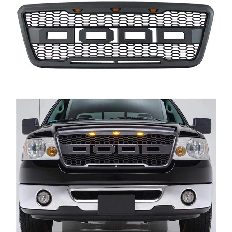 Сияющая решетка для передней решетки 2004 2008 Ford F150 по низкой цене|Гоночные решетки|