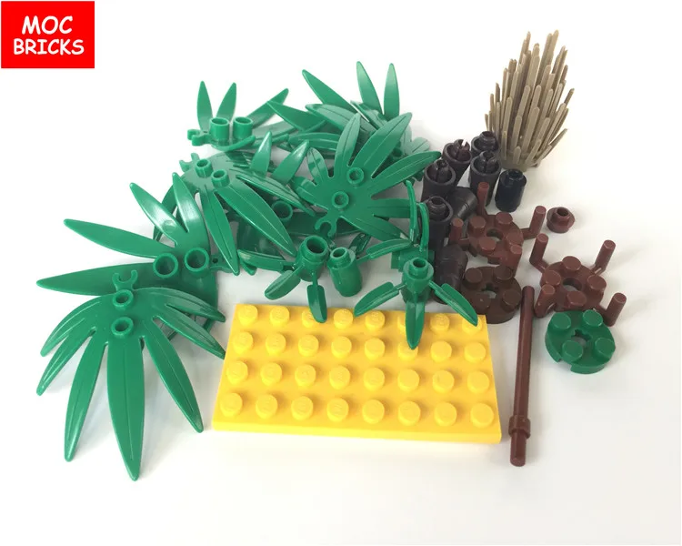 Кубики MOC DIY пальмовое дерево пляж пустыня тропический лес джунгли для сада