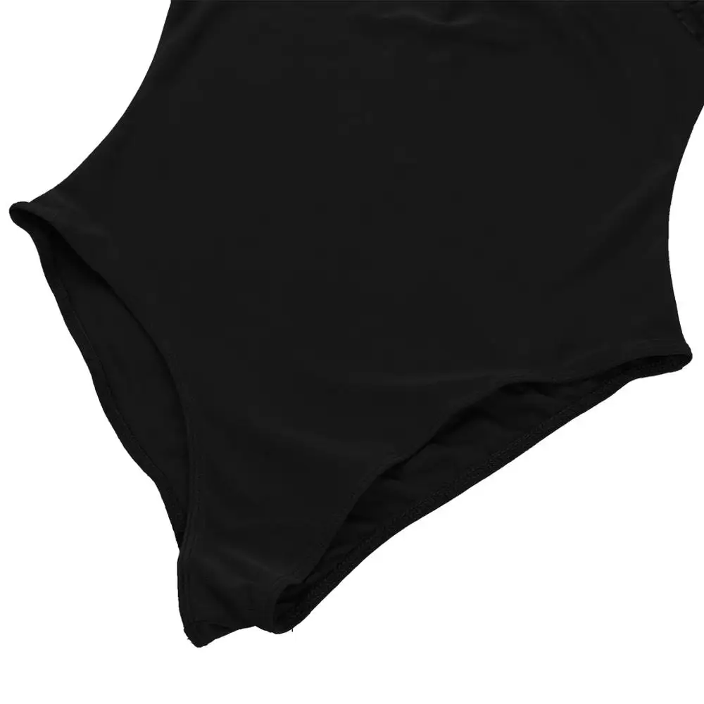 Женский балетный купальник без рукавов эластичный гимнастический с открытой