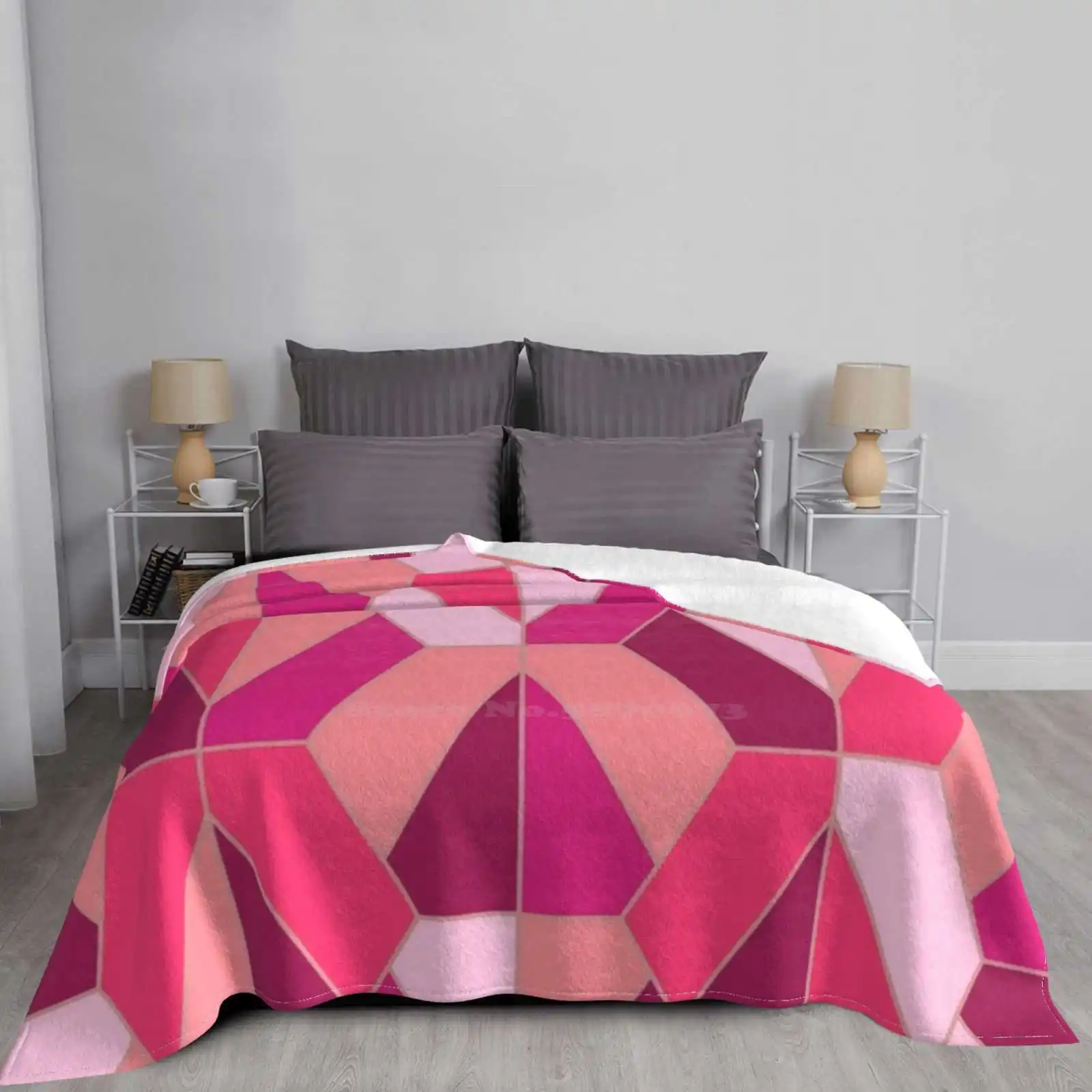 Розовое геометрическое креативное дизайнерсветильник легкое тонкое мягкое