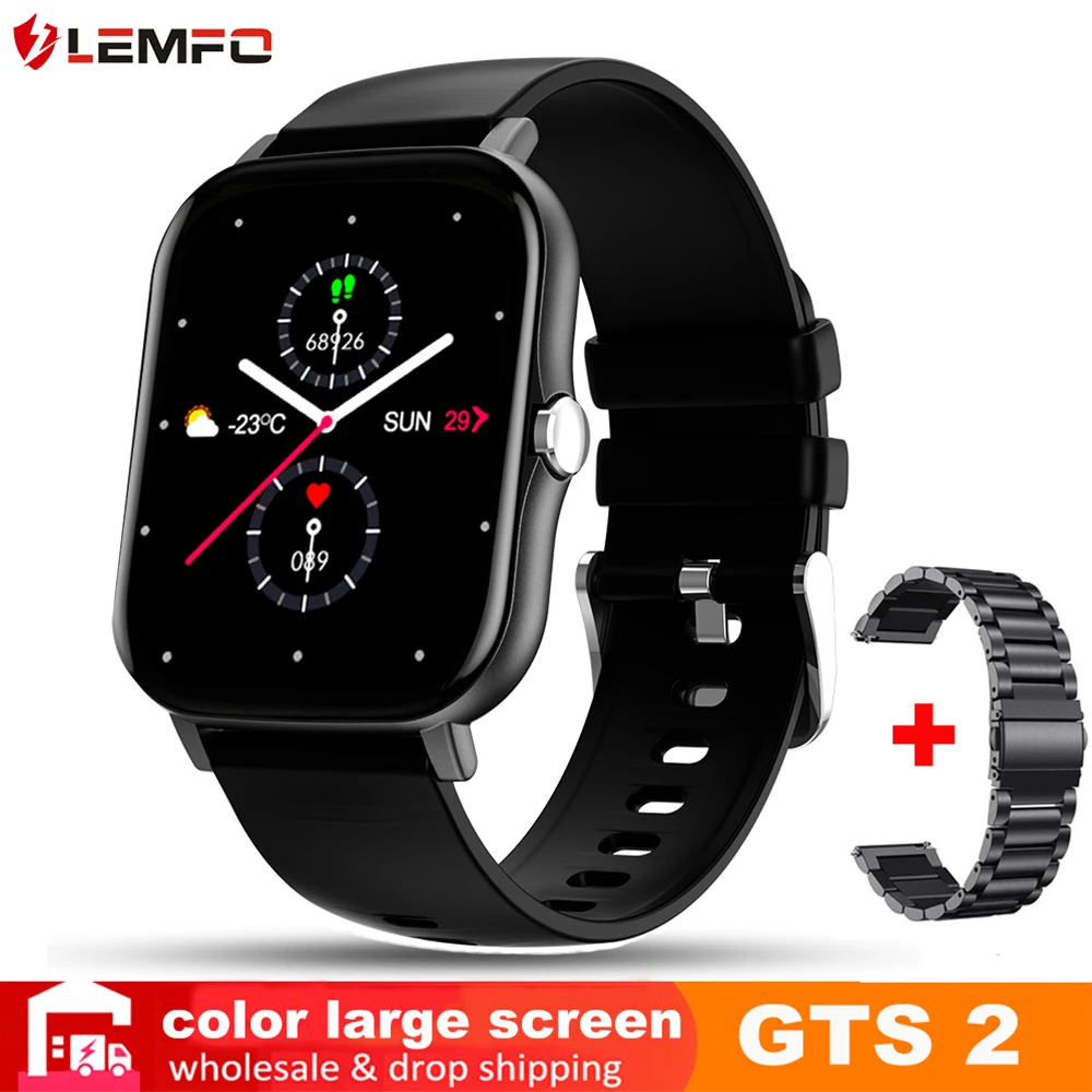 LEMFO GTS 2 Smartwatch 2021 IP68 Водонепроницаемый 1 7 дюймов DIY циферблат 15 дней в режиме