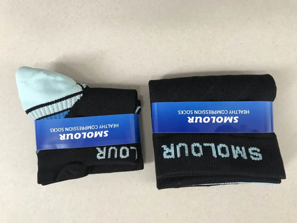 Носки компрессионные эластичные для мужчин и женщин удобные бега футбола разные