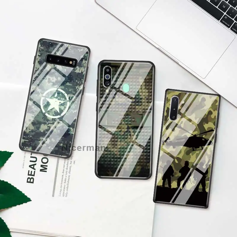 Камуфляжный армейский чехол в стиле милитари для Samsung Galaxy S20 Ultra S10e S10 5G S9 S8 Plus Note 10 9