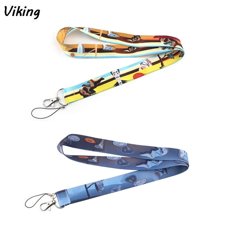 

20 шт./лот G1527 мультфильм рисунок художественной краской, Темляк Брелок ремешки для ключей со значком ID мобильный телефон подарки на веревке