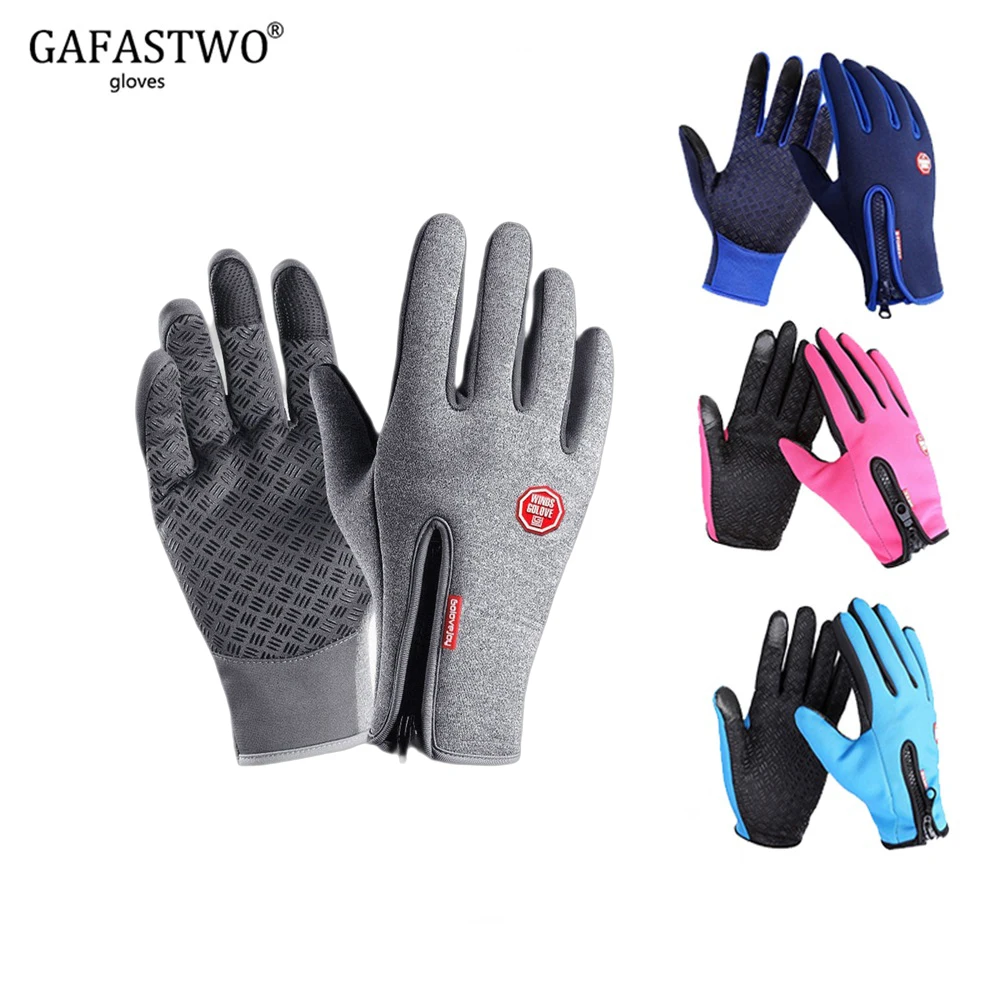 Зимние теплые перчатки для рыбалки с сенсорным экраном водонепроницаемые
