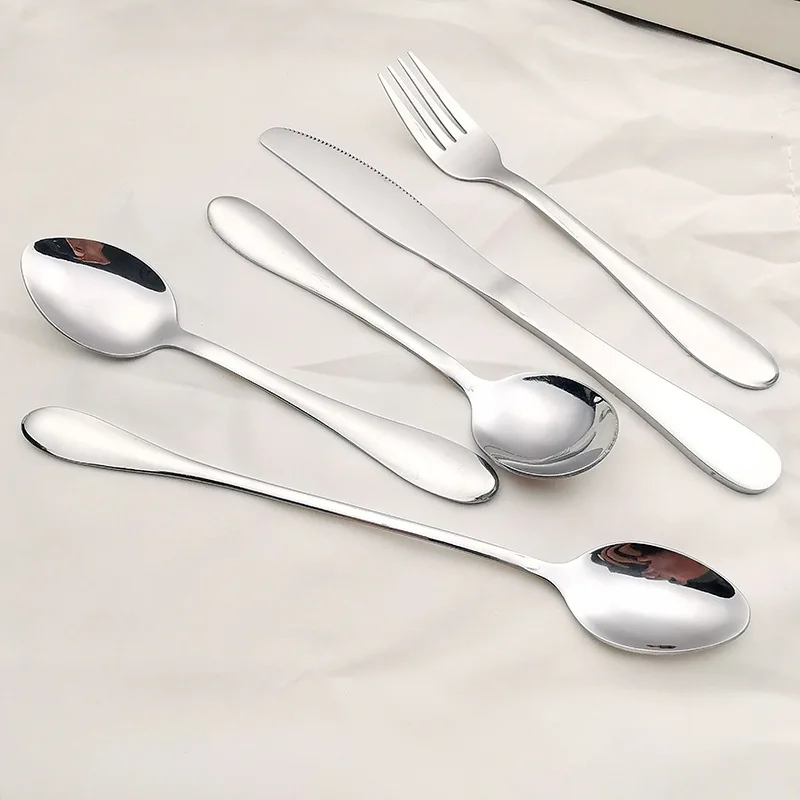 stainless steel cutlery tableware domestic Western hotel kitchen supplies Dinnerware Dinner Knife and Fork forks knives spoons | Дом и сад