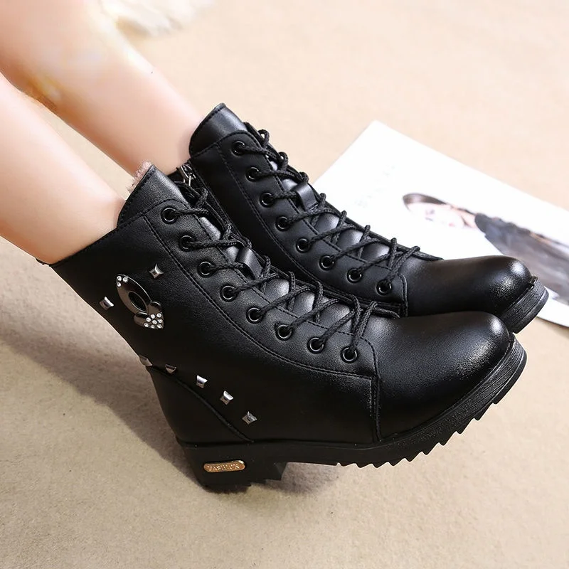 

Fashion Women Boots Women Shoes Plush Martin Boots Women Winter Boots Leather Boots Snow Boots Cotton Shoes Women Botas De Mujer