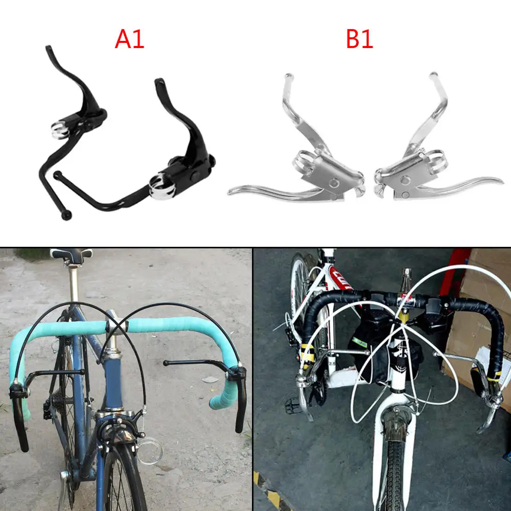 

1 Pair Road Bike Racing Bicycle Brake Dual Levers Handles for Bent Drop Bar