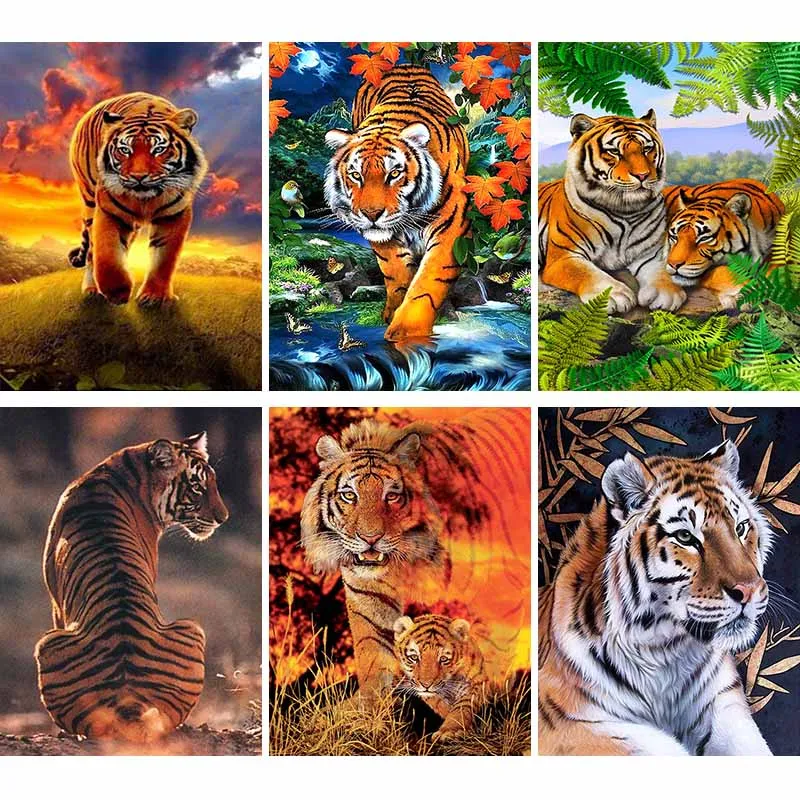 

Animals Diamond Painting Tiger Diamond Embroidery Scenery Manual Full Drill 5d Square Round Picture Rhinestone Home Decor W64