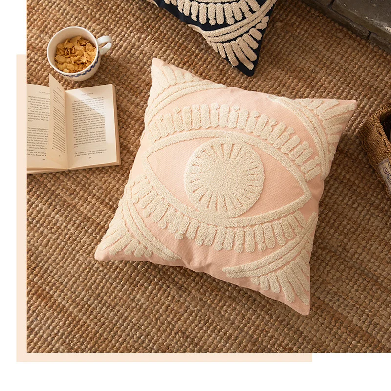 

2022 Cushion Cover Decorative Pillow Case Modern Simple Classical Bohemia Embroidered Cotton Sofa Chair Coussin