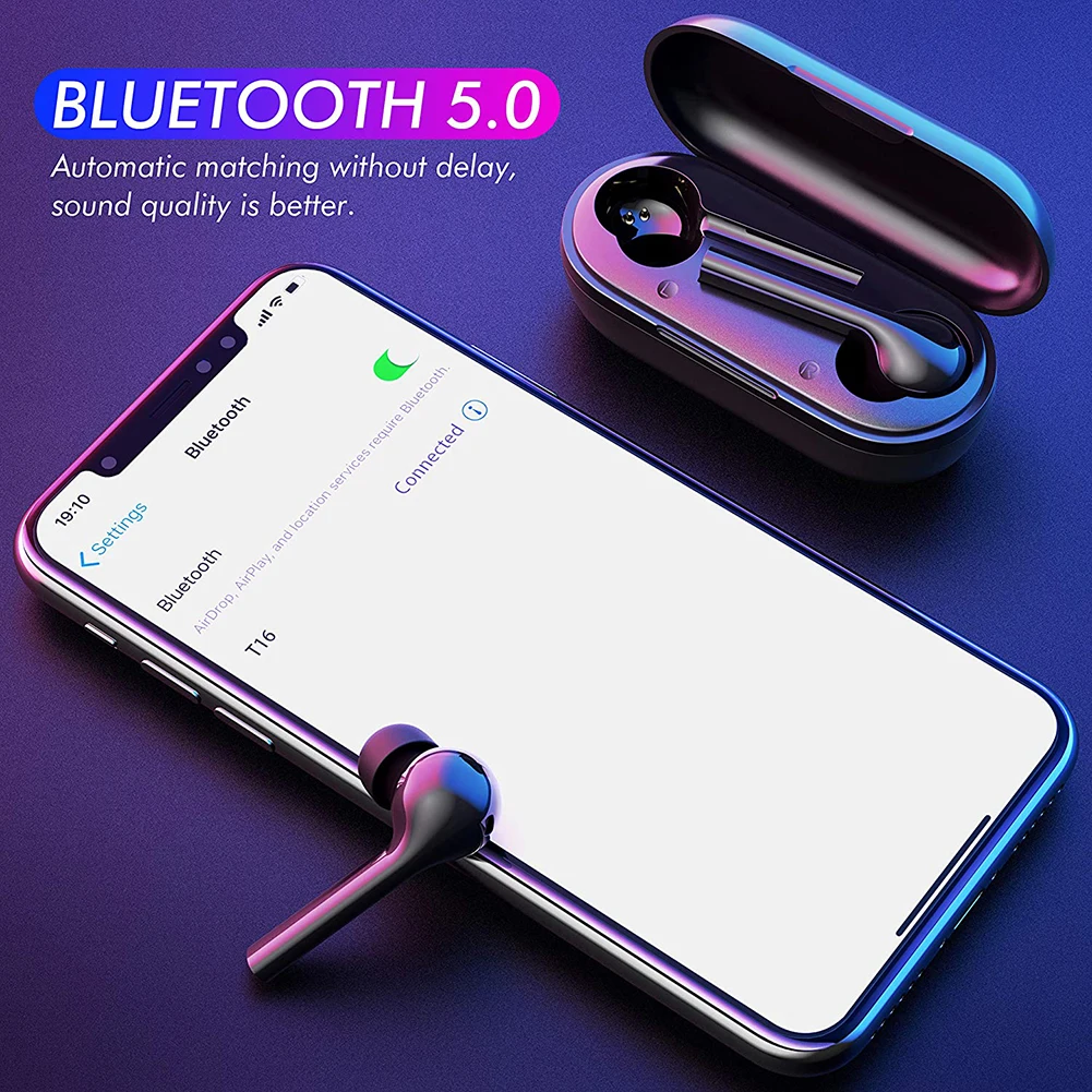 

Mini Headphone Sport Headset with Charging Box TWS Earbuds Wireless Stereo Bluetooth 5.0 Headphones Sport Earphones with Mic