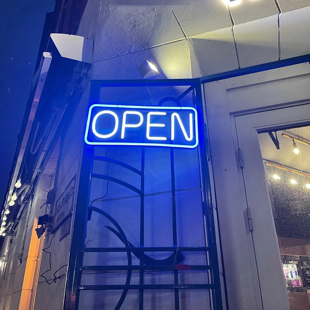 22 open business neon sign led lights tube ktv wall decoration commercial lighting ultra bright led store advertising lamp free global shipping