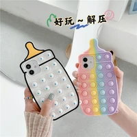 cute milk bottle kid girl gift funny bubble case for iphone 12 11 pro max xr xs max 6 7 8 plus se20 soft silicone phone cover