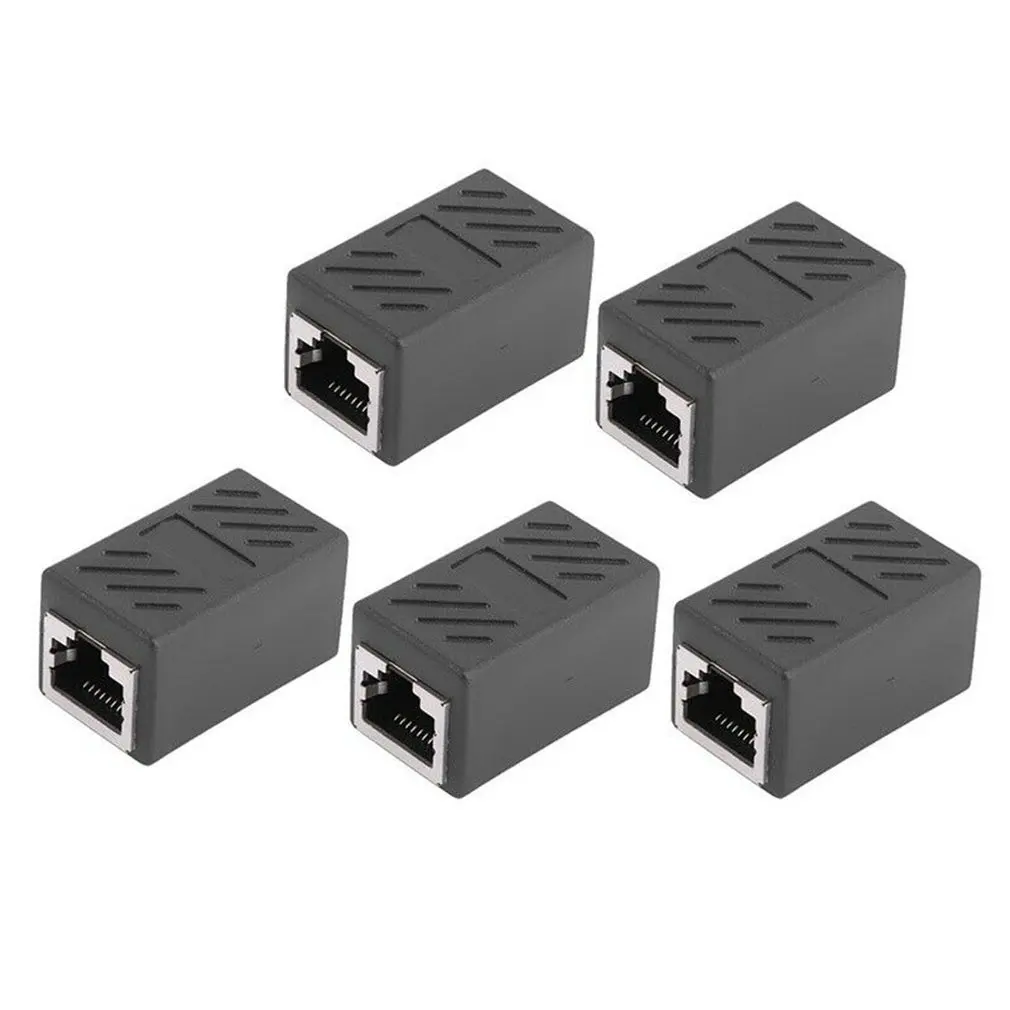 

5 x RJ45 Connector Cat7/6 Ethernet Adapter Network Extender Convertor Extension Cable for Ethernet Cable Female to Female