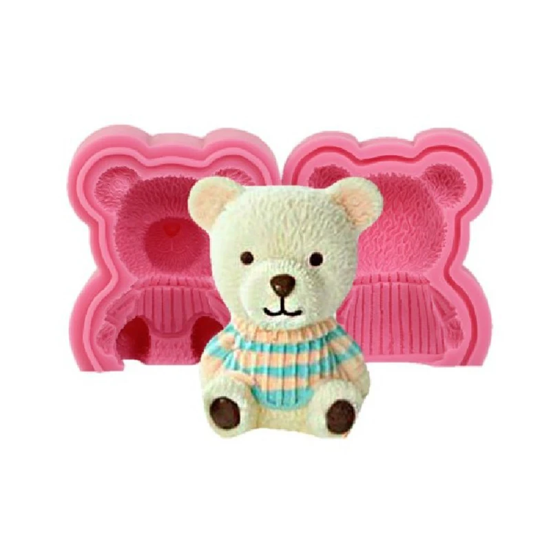 Большие силиконовые формы для плюшевого мишки 2 шт. рождественские подарки