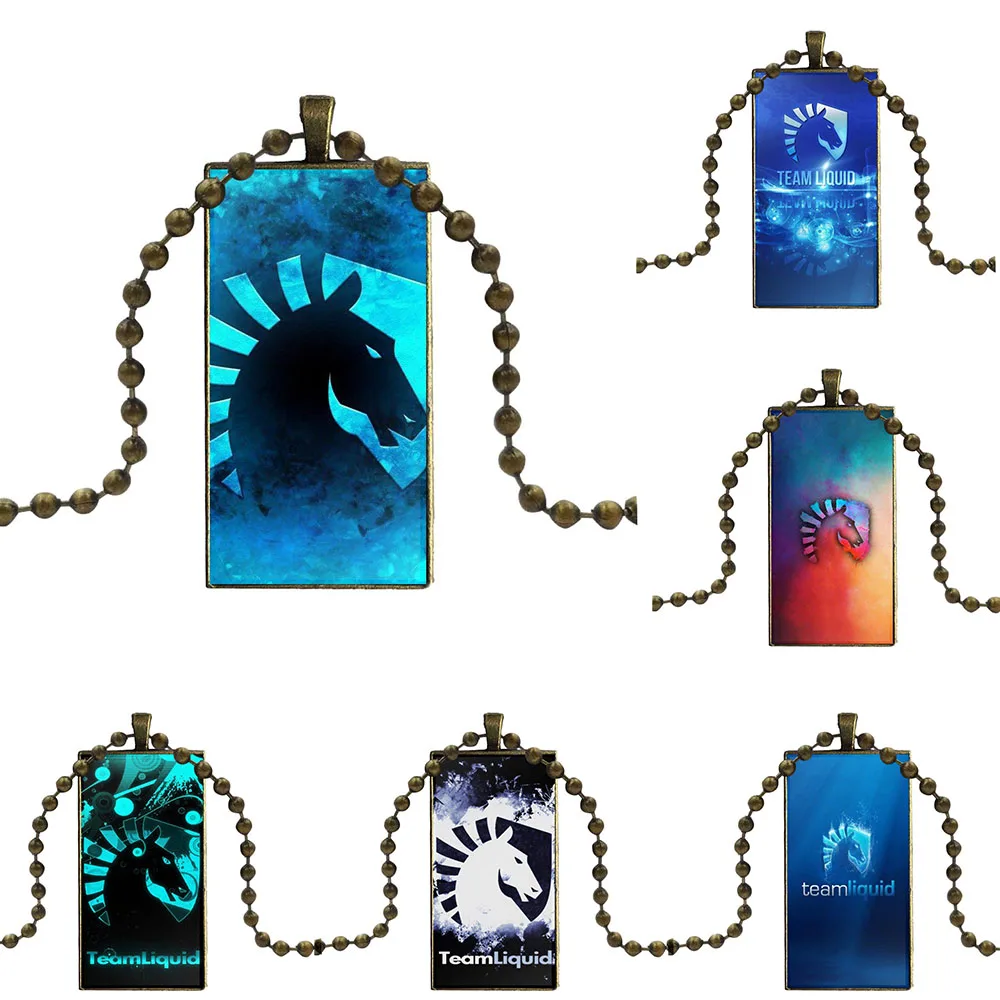 Ожерелье с подвеской-кабошоном для женщин и мальчиков прямоугольное модное