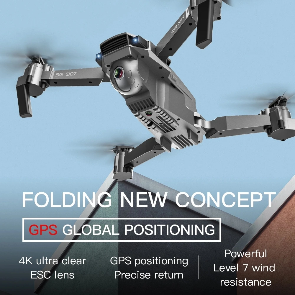 новый sg907 pro drone 5g wi fi 4k hd 2 карданный стаби