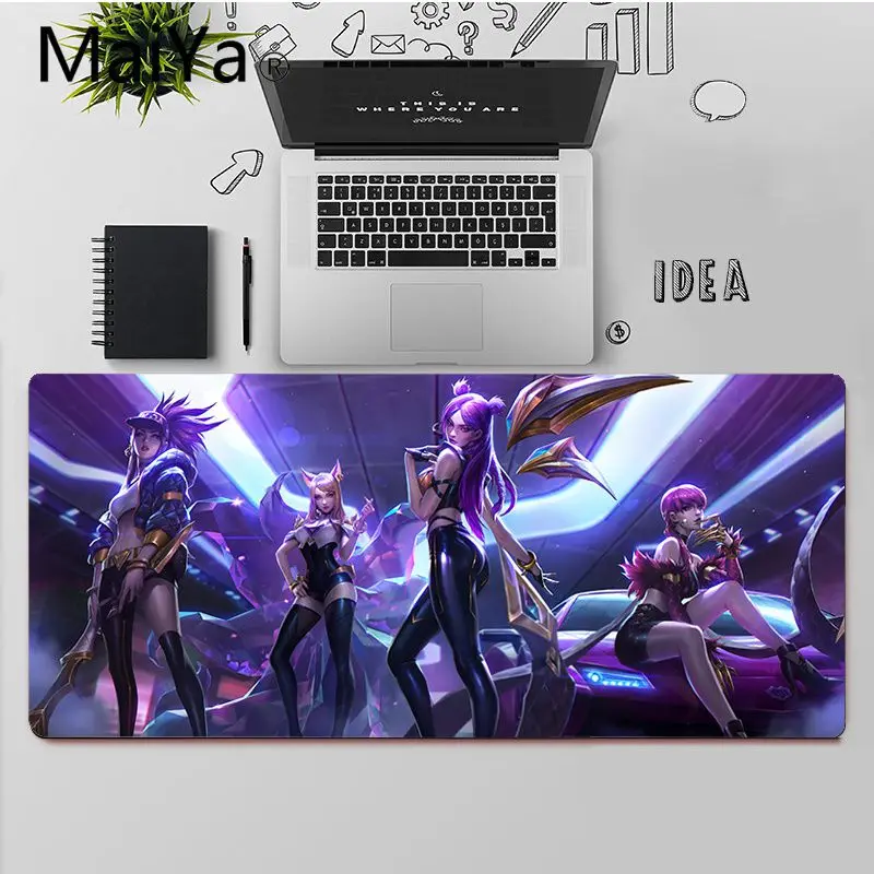 Maiya высшее качество Лига Легенд KDA KaiSa Akali уникальный настольный коврик игровой