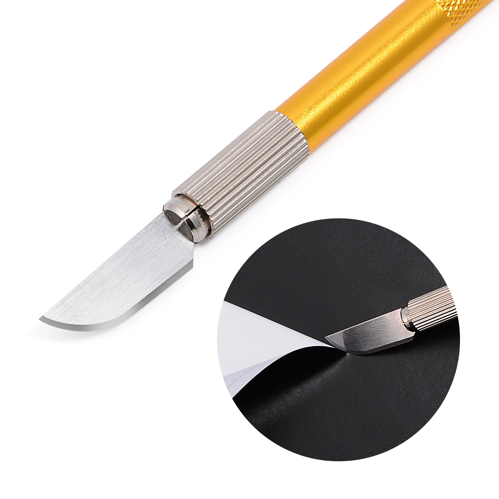 FOSHIO 2pcs Vinyl Carving Utility Knife Carbon Film Sticker Cutter Air Bubble Remove DIY Art Knife+20pcs Blade Car Wrapping Tool |