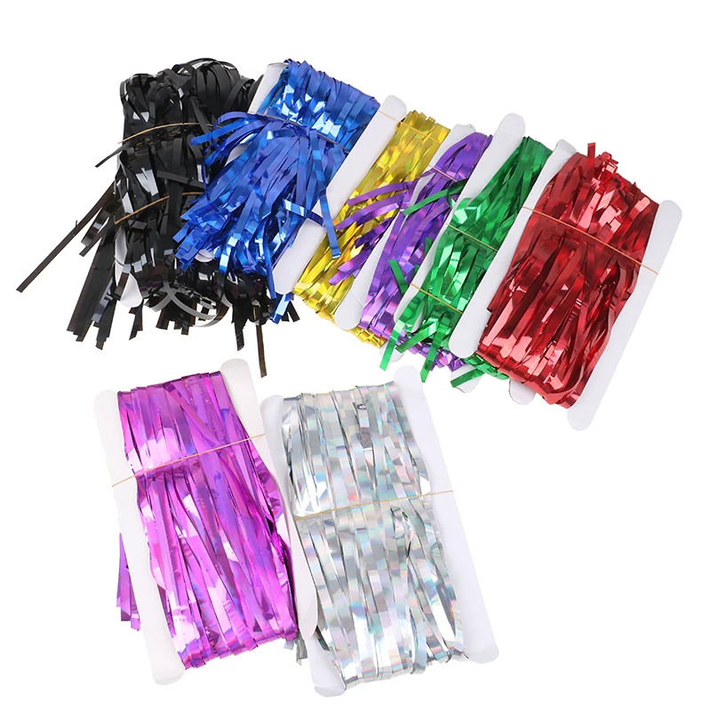 1 м/3 м золотой серебряный металлик Блестки из фольги бахрома занавеска украшение