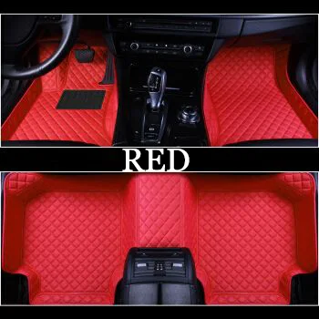 red Водонепроницаемые кожаные автомобильные коврики для opel zafira tourer haval h9 volvo xc70 volvo s40 заказной коврик для ног автомобильный коврик автомобильные чехлы - Название цвета: red
