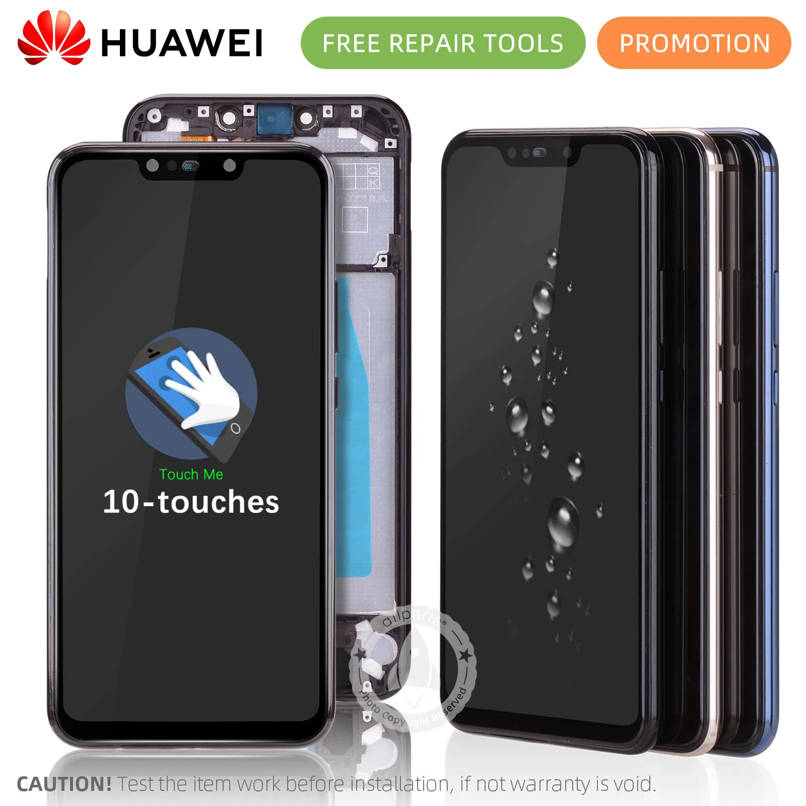 Дисплей для Huawei Mate 20 Lite lx1 sne LCD в сборе с тачскрином на рамке Оригинал 6.3'' синий