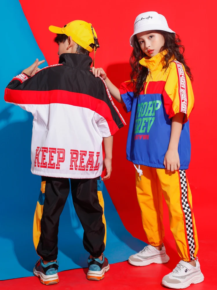 Бальная куртка с коротким рукавом для девочек штаны бега Одежда танцев Детские