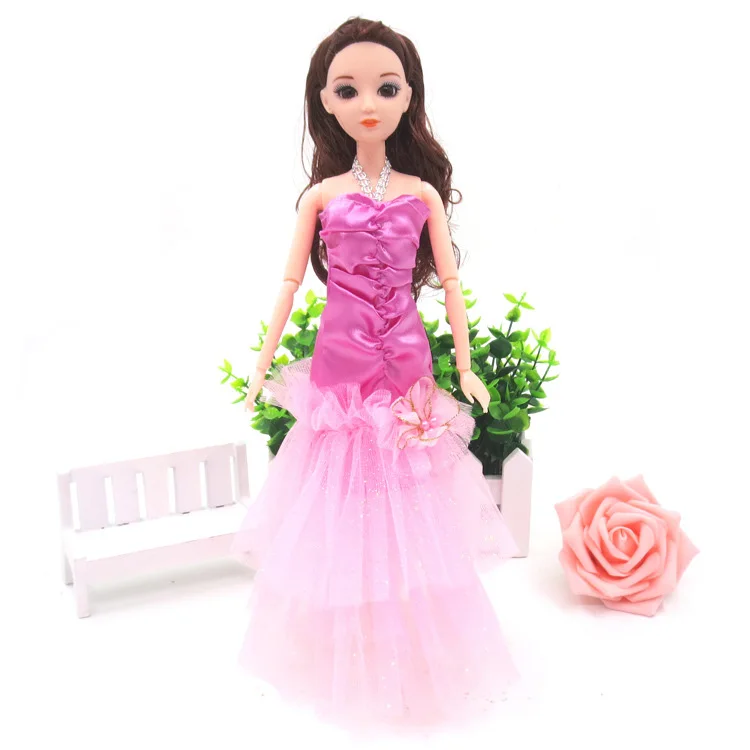 1 шт. Кукольное платье Русалка Хвост Платье многослойное Сетчатое свадебное