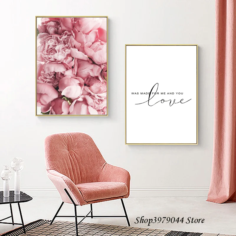 Постер в скандинавском стиле картины с цветами розы настенные художественные